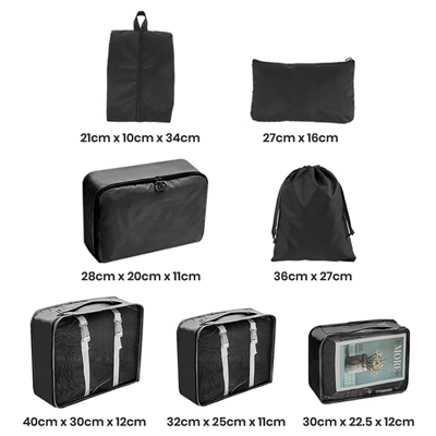 7-In-1 Polyester Travel Organizer Set