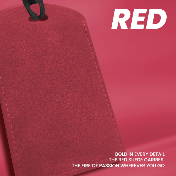 SUEDE PU ID Card Holder with Key Ring