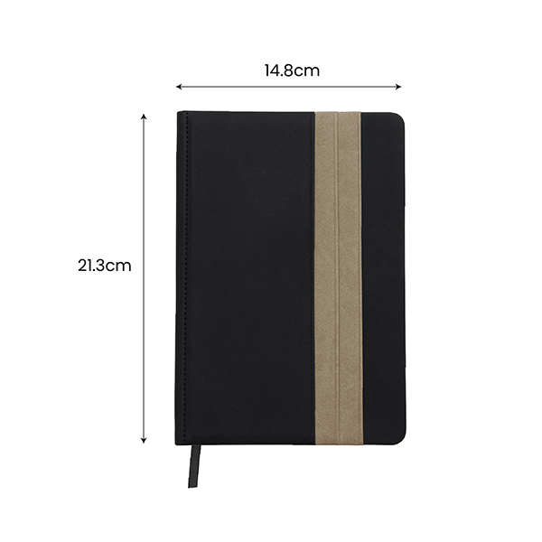 DOUBLE PU Hard Case A5 Notebook with Compartment