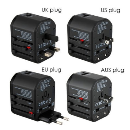 Premium Travel Adapter Dual USB Hub With Smart Charge 2.4A