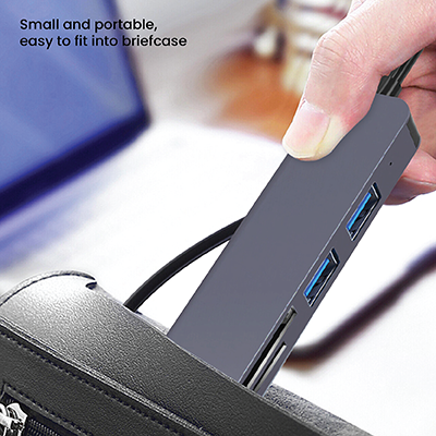 Fusion 5 in 1 USB 3.0 Hub with Type-C