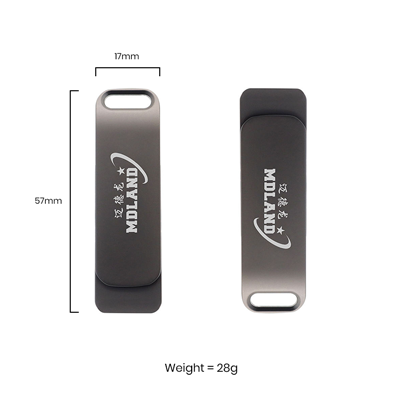 Metal Swing Black USB Flash Drive - 32GB