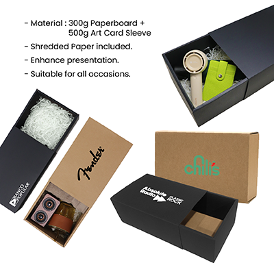 Slide Gift Box with Shredded Paper