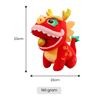Dragon Shaped Soft Toy with Pulley