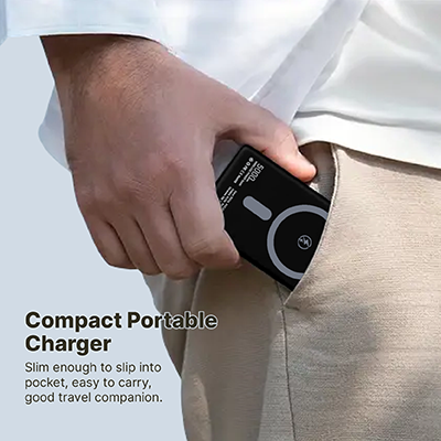 SLIM Magnetic 15W Wireless Power Bank - 5000mAh