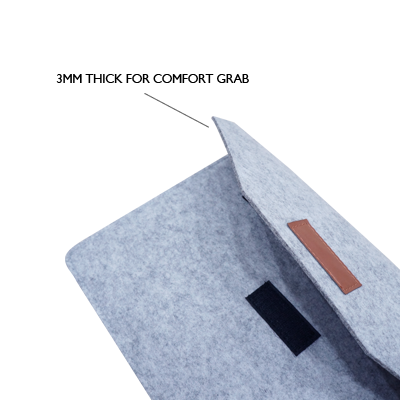 14'' Wool Felt iPad Pouch