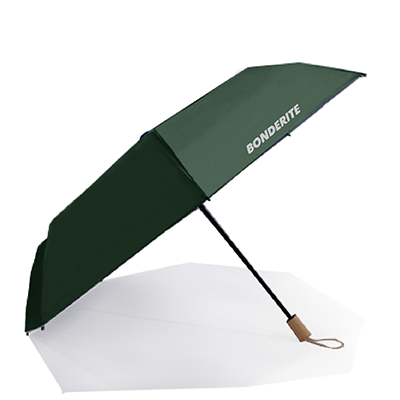 21'' 3 Fold Umbrella with Wooden Handle