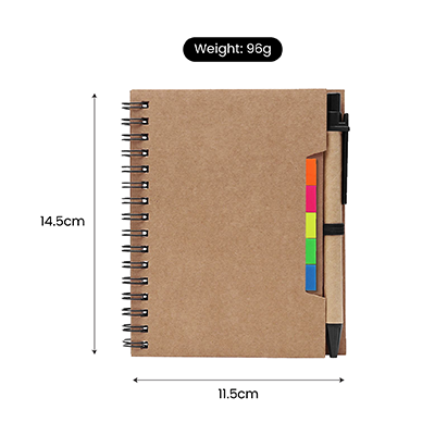 KRAFT Eco-Notebook with Pen