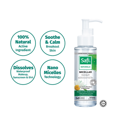 Safi Naturals Micellar Cleansing Oil Cica &amp; Chamomile 95ml