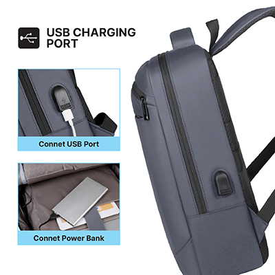 15.6" DOLLY Laptop Backpack with External USB Port