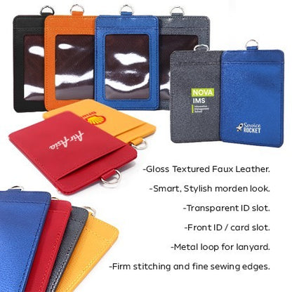GEM Faux Leather Slim ID Tag Holder