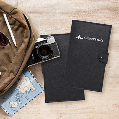 Felt Passport Multi-purpose Pouch with Pen Loop