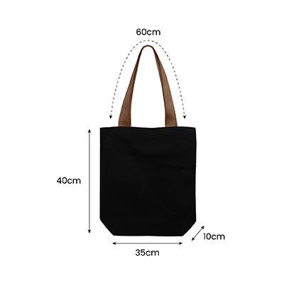 Colour Strip Black Canvas Bag V2 – 10oz (400x350x100)