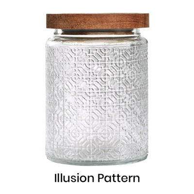 Wooden Lid Glass Canister - 700ml