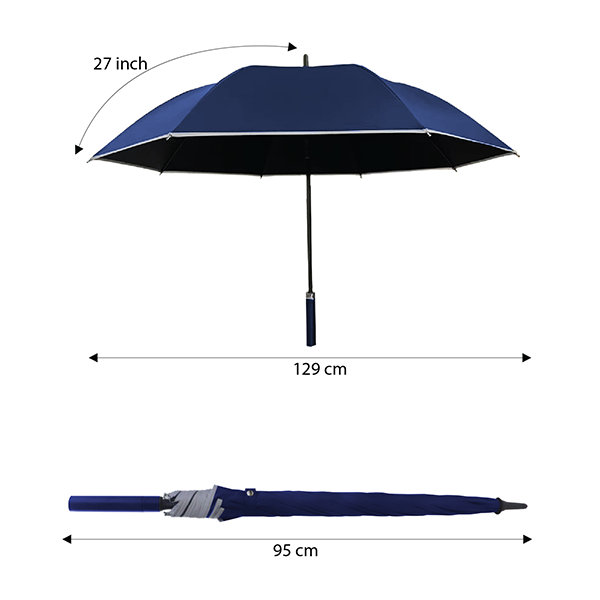 27" Auto-Open Inner Black Coated Reflective Strip Color Handle