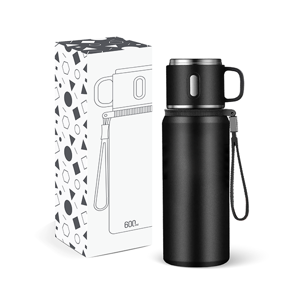 CUP Stainless Steel Vacuum Thermos Flask with Handle - 600ml