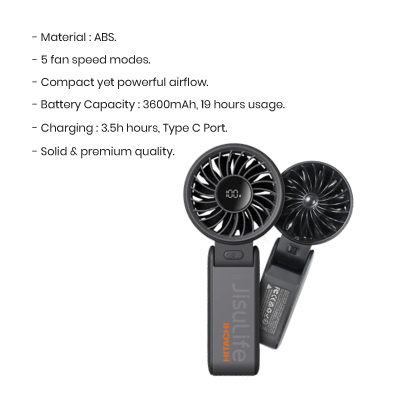 JISULIFE Handheld Fan Life 7 – 3600mAh