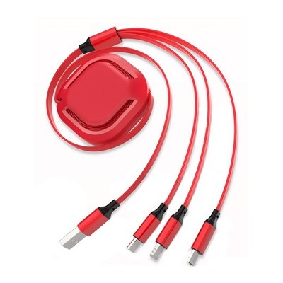 VORTEX 3-in-1 Retractable USB Charging Cable