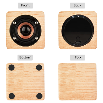 Mini Nelson Wooden Bluetooth Speaker - 400mAh Battery