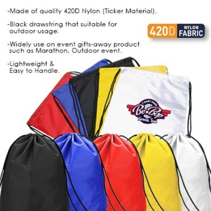 Quality Nylon 420D Drawstring Bag
