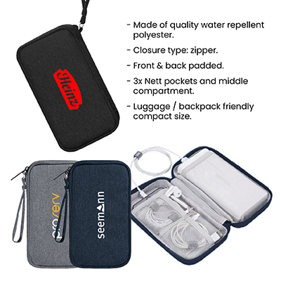 Water Repellent Polyester Gadget Pouch