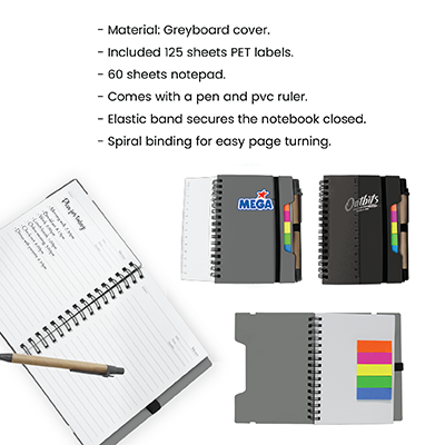 RULER Eco-Notebook Pen with Strap