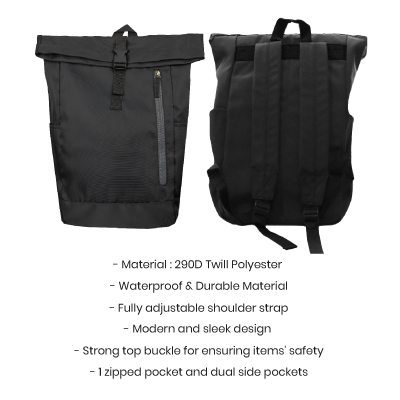 POLLEY Soft Polyester Buckle Backpack