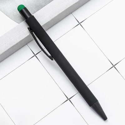 COLOUR Press Action Metal Ball Pen with Stylus