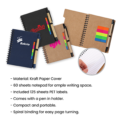 KRAFT Eco-Notebook with Pen