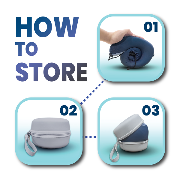 MEMORY Foam Travel Pillow with Flight Pouch