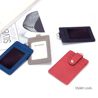 Korea Fabric ID Holder with Snap Closure