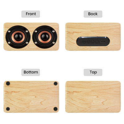 Nelson Wooden Bluetooth Speaker - 800mAh Battery
