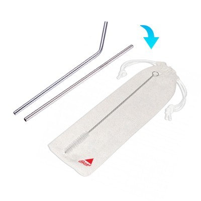 3-in-1 Stainless Steel Drinking Straw Canvas Set
