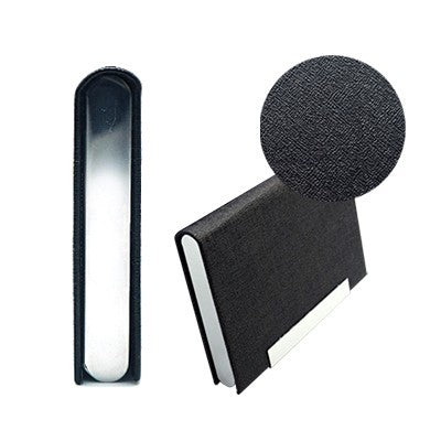 Magnetic Faux Leather Name Card Holder