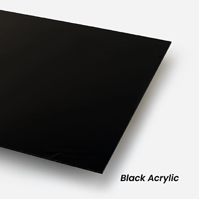 Black Acrylic Name Tag with Magnetic Back