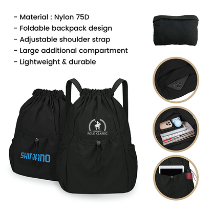 TARGET Foldable Nylon Drawstring Backpack