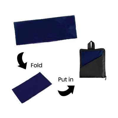 QVA Quick Dry Towel with Zipper Pouch - 50g