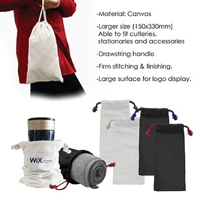 Canvas Drawstring Towel Bottle Pouch-L 8oz (330x150)