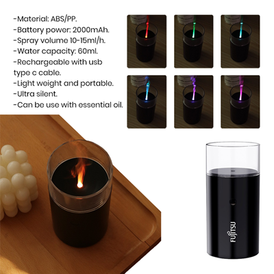 FLAME Portable Aroma Humidifier Diffuser-2000mAh