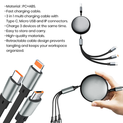 TRIO 3-in-1 Fast Charging Cable