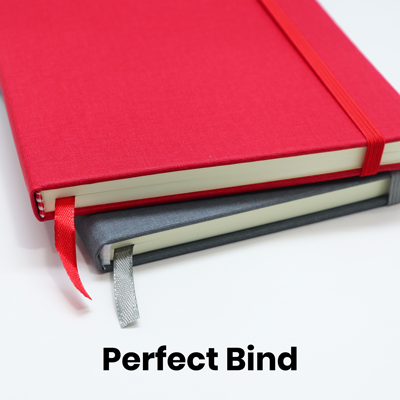 PU Fabric Hard Cover A5 Notebook with Pen Loop