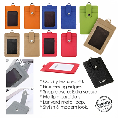 Korea Fabric ID Holder with Snap Closure