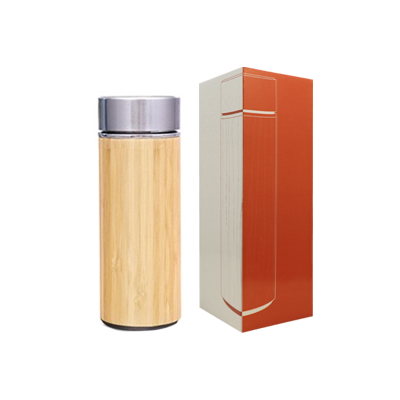 Mini Bamboo Premium Stainless Steel Thermos - 350ml
