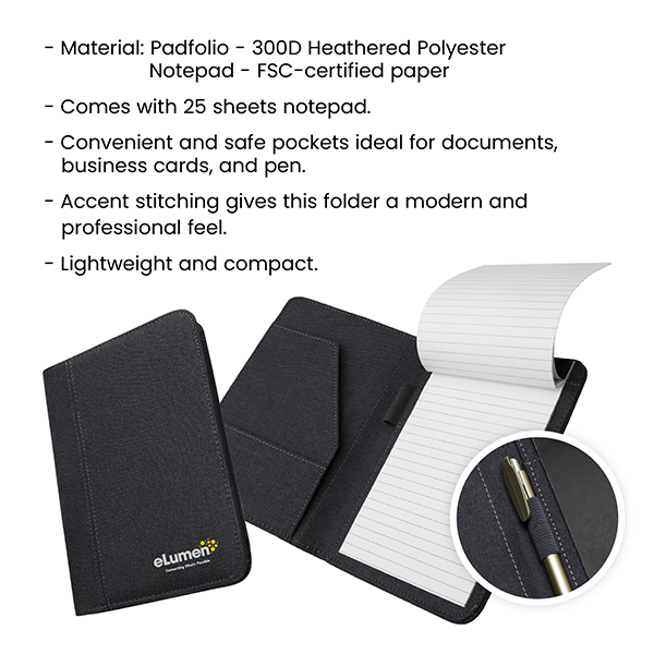 NOKA Premium A5 Padfolio with Notepad