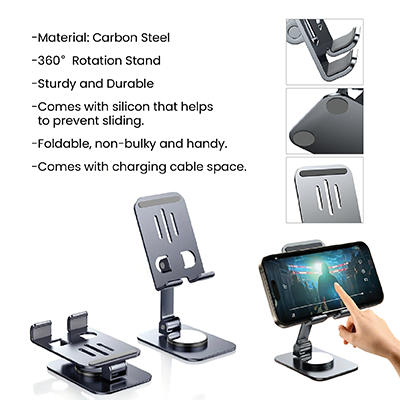 CARBON STEEL 360° Rotatable Phone Holder