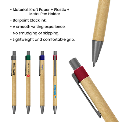 BUMBLE Eco Paper Press Action Ball Pen