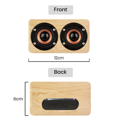 Nelson Wooden Bluetooth Speaker - 800mAh Battery