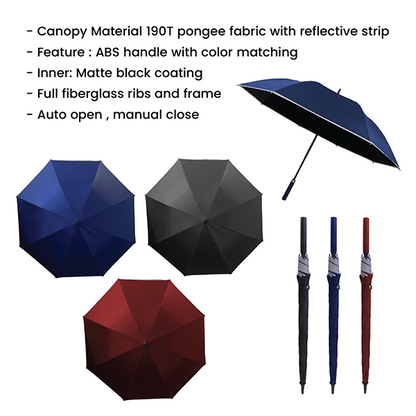 27" Auto-Open Inner Black Coated Reflective Strip Color Handle