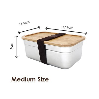 Bamboo SUS304 Lunch Box M Size - 1L