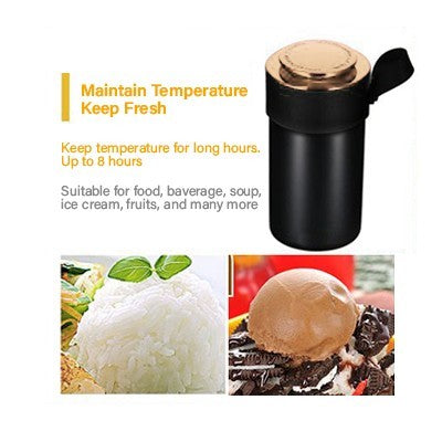 Stainless Steel Braised Thermos with Spoon - 600ml